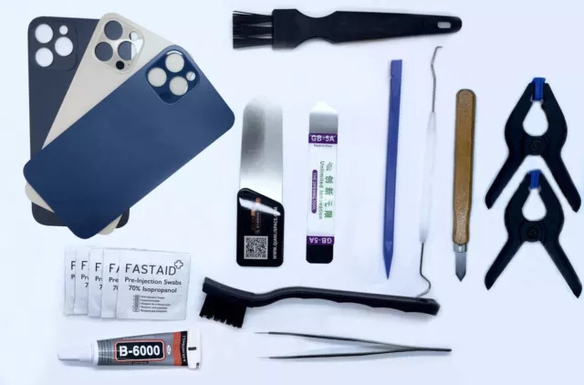 Kit de Reemplazo Reparar de Vidrio Cristal Trasero para iPhone 12 Pro Max