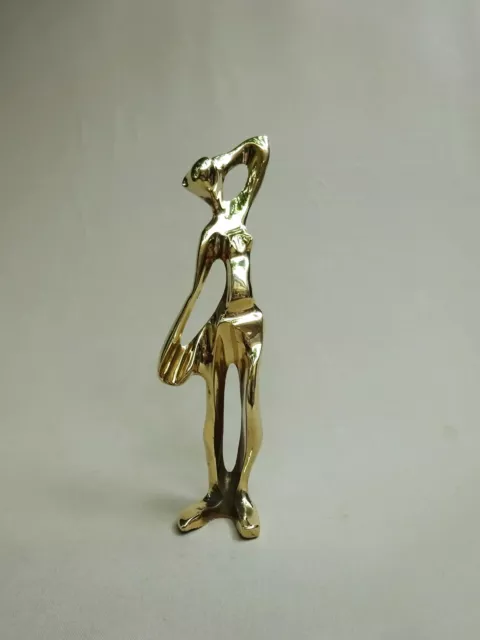 Superbe Statuette Moderniste En Bronze Figurant Un Personnage Feminin Stylisé