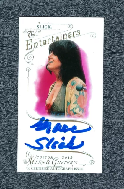 Grace Slick Authentic Autographed Jefferson Airplane Custom Mini Trading Card