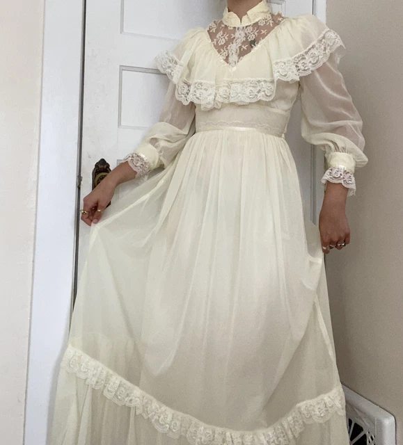 1970s Gunne Sax Style Dress