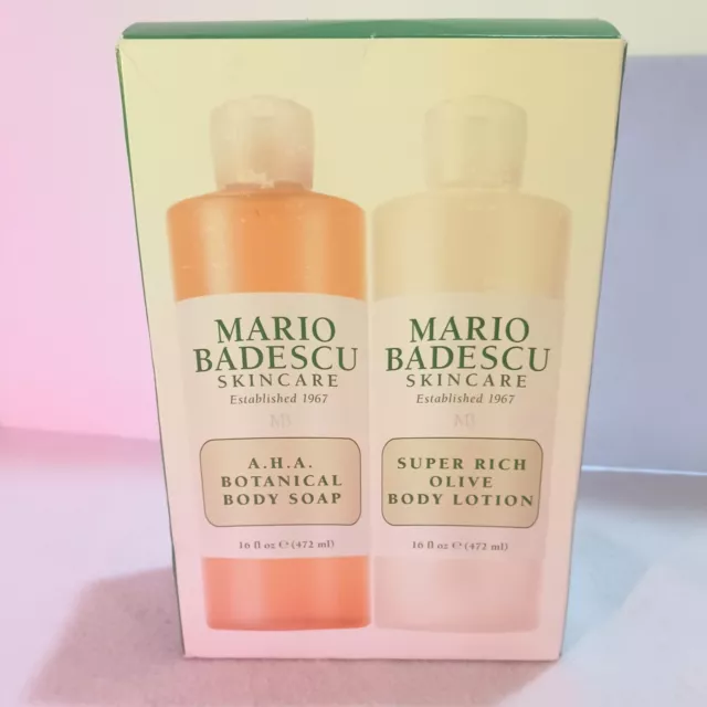 Mario Badescu Skincare Duo 16oz Body Soap, Body Lotion New