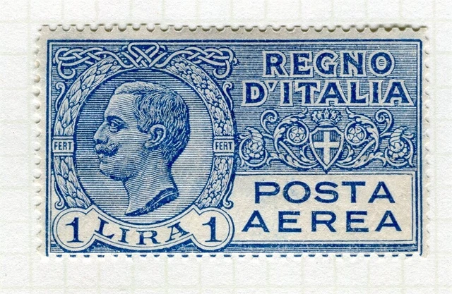 ITALY; 1926 early Emmanuel Posta Aerea issue Mint hinged 1L. value