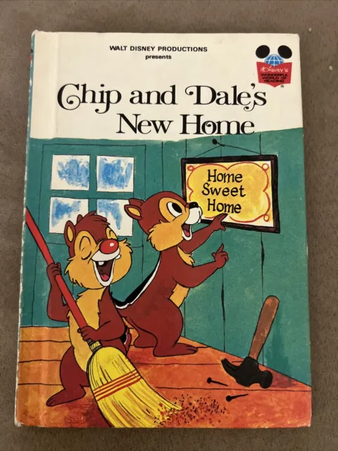 1979 Disney’s Wonderful World Of Reading Chip And Dale’s New Home First Edition