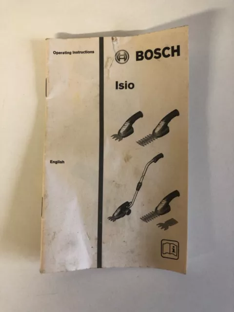 Bosch Isio Hedge Trimmer Operation Instructions