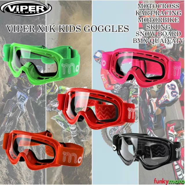 Kids Goggles Motocross MX Helmet Glasses Motorcycle Racing Dirt Bike Off-road