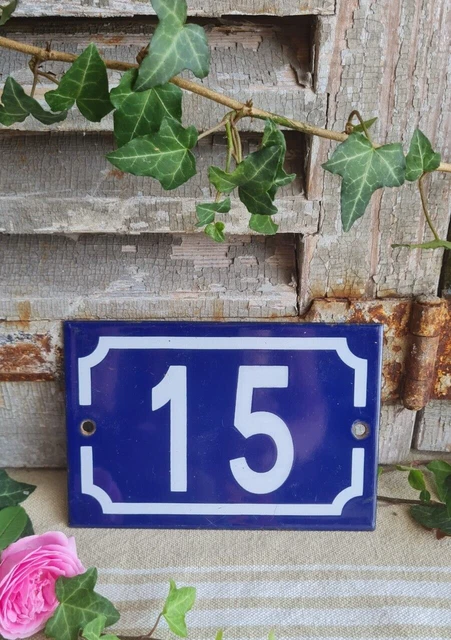 v81) PLAQUE EMAILLEE EMAIL NUMERO DE RUE N° 43