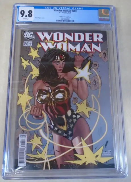 Wonder Woman Issue #750 Comic Book. Adam Hughes Variant Cover. CGC Graded 9.8