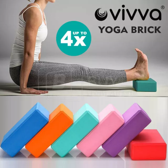 VIVVA 2 / 4Pcs Yoga Block Brick Foaming Exercise Practice Fitness Gym Sport Tool