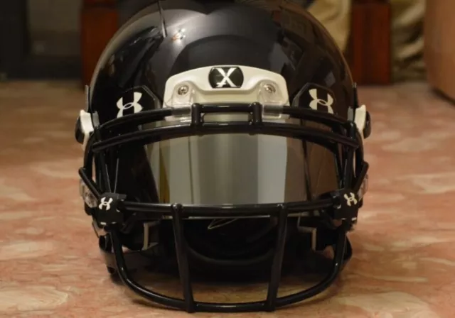 Under armour hologram football visor - blue clearance mirror