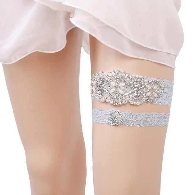 Giarrettiera Sposa Giarrettiera Pizzo Strass Matrimonio Giarrettiere Decorazioni Sposa Donna