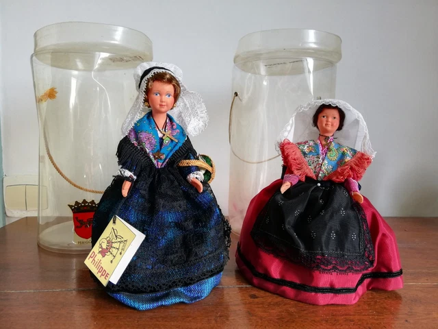 Lot De Poupées Folkloriques Régionales – Collection Artisanale Vintage