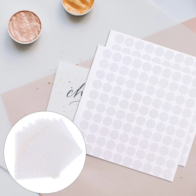 20 fogli punti rotondi nastro a punti bianco gancio chiusura rimovibile decorazione