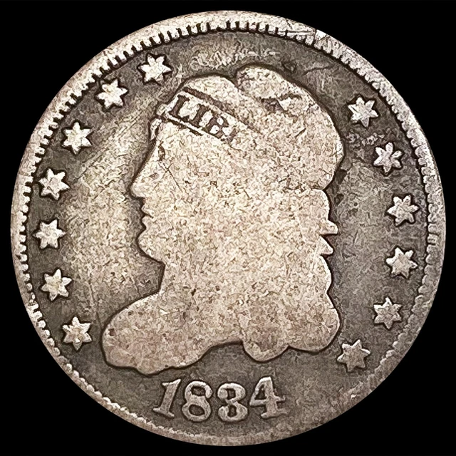 1834 Capped Bust Half Dime Coin NICELY CIRCULATED