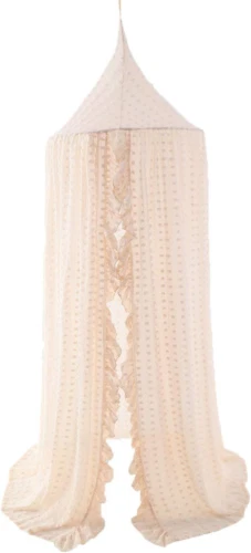 Wonder Space elegantes Kinderbettdach - Spitzentuch 240 cm hoch, beige