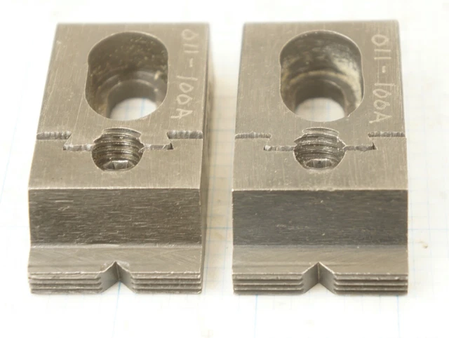 TOE CLAMPS PAIR  Ralmike's (J&S) ADJUSTABLE  5/8" X 1-1/4" X 2-1/4" CLEAN!