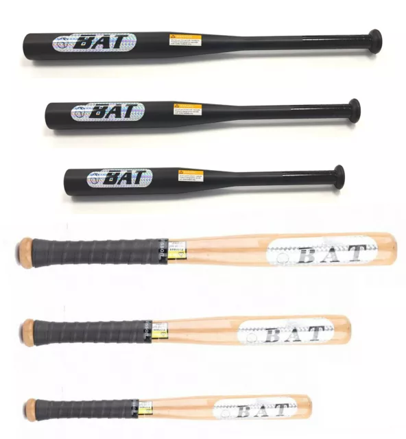 Steel Alloy or Wooden Baseball Bat Practice Sport Training & Home Protection!