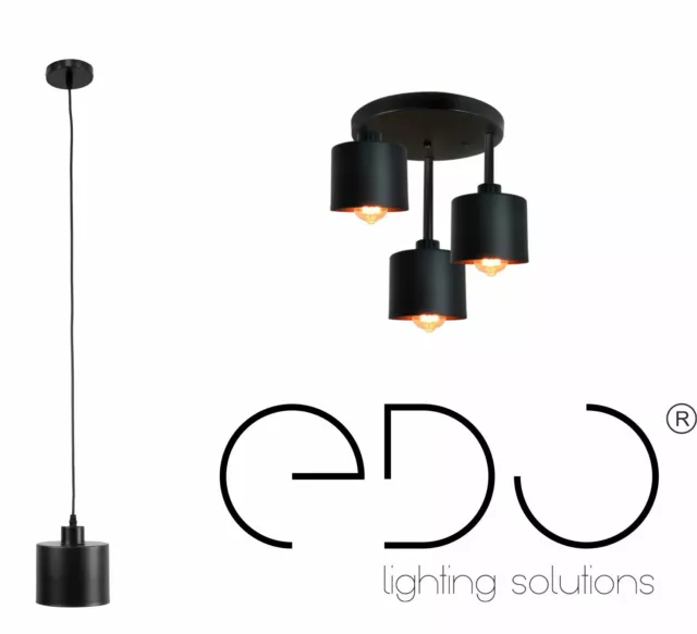 Suspension / Lampe Suspendue Led Vesper / Vesper Frat Noir E27 Marque: Edo