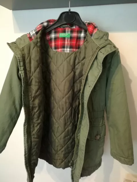 Giacca BENETTON bambino 7-8 anni 130 cm verde militare