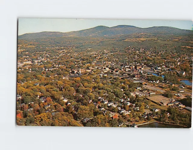 Postcard Aerial View of Laconia New Hampshire City on the Lakes Region USA