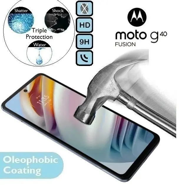 100%Genuine Tempered Glass 9H Screen Protector G 40 For Motorola Moto G40 Fusion