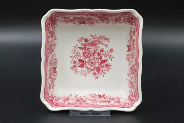 V&B Villeroy und Boch Fasan rot Schüssel Schale Beilage Porzellan 15 x 15 cm