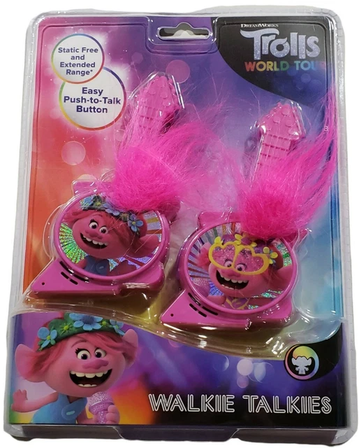 TROLLS WORLD TOUR Walkie Talkies Static Free Extended Range Easy Push