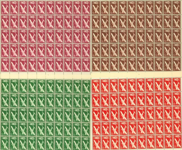 French Coast of The Somalis 1943-MNH. Yvert Nr.: 1/7.Sheet of 50(EB) AR1-00270
