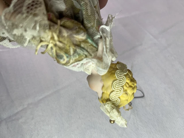 Vintage Mini 6” Porcelain Bisque China Fashion Doll Ornament 10