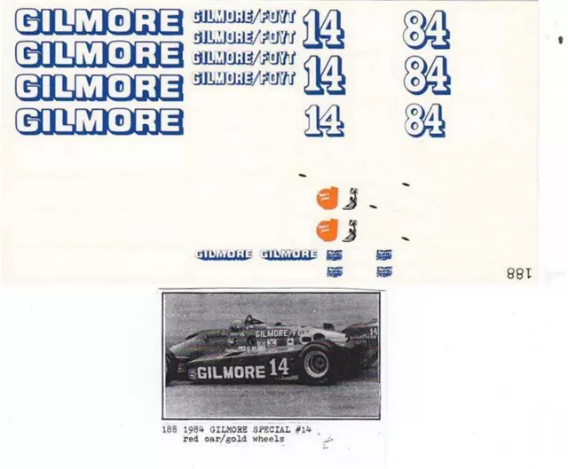 Fred Cady Decal #188 1984 Gilmore Special #14