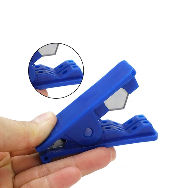PE Pipe Cutter 1pc V-shaped Positioning ≤12mm Black Blue PTFE Tube Cutter