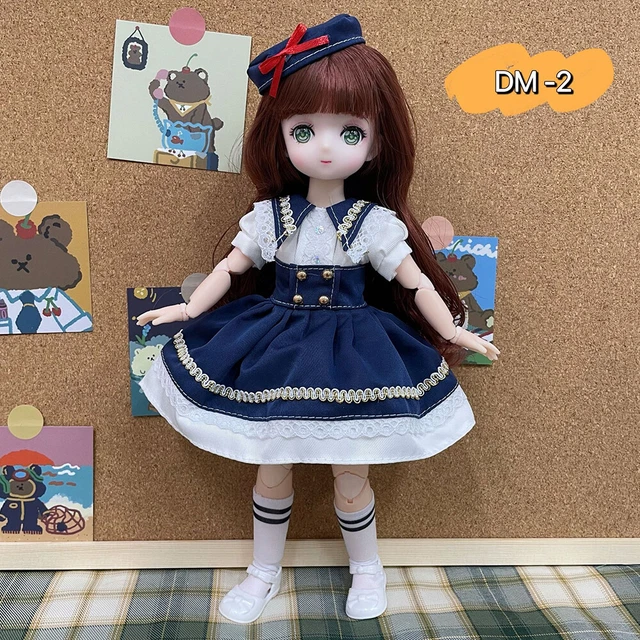 Poupée articulée 30 cm 1/6 Avec tenue complète, vêtement, chaussure Yeux 3D
