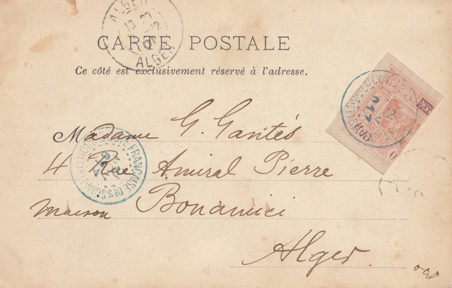 Äthiopien: 1901: Ansichtskarte Pont du Chébelé nach Alger