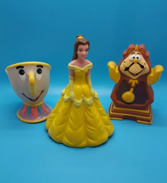 BELLE CHIP COGSWORTH • Vintage 1992 Disney Beauty & the Beast Pizza Hut Figures