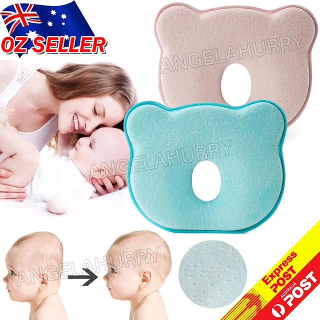 Baby Infant Newborn Memory Foam Pillow Prevent Flat Head Protect Neck Roll NE