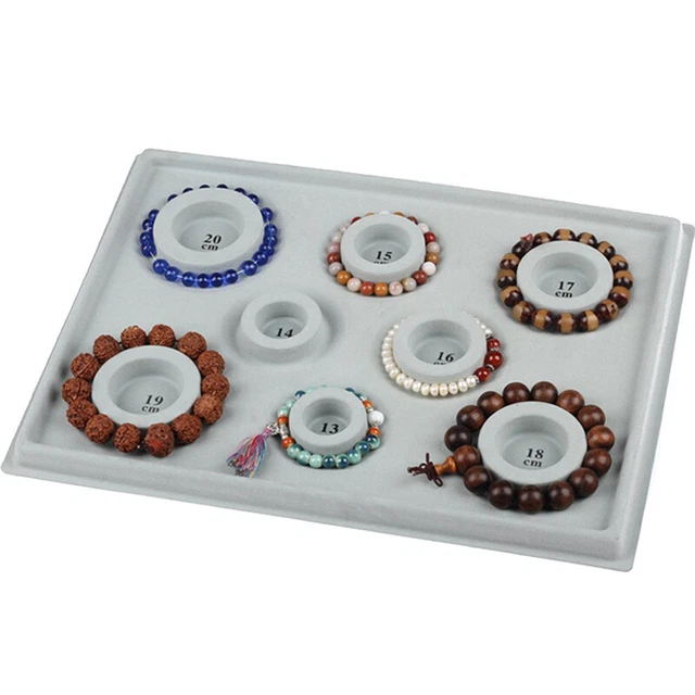 Tablero de cuentas flocadas para collar de pulsera bandeja de medición de cuentas TooCR