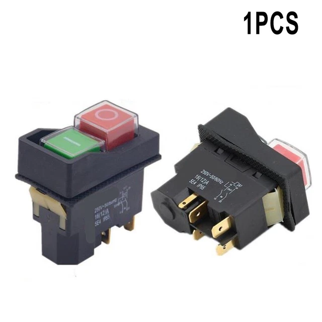 1x pulsante elettromagnetico impermeabile interruttore di sicurezza a 5 pin A