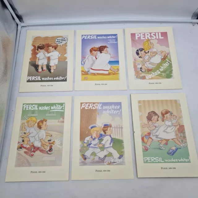 Job Lot of 11 Persil Washes Whiter A4 Advertising Posters 1909-1988