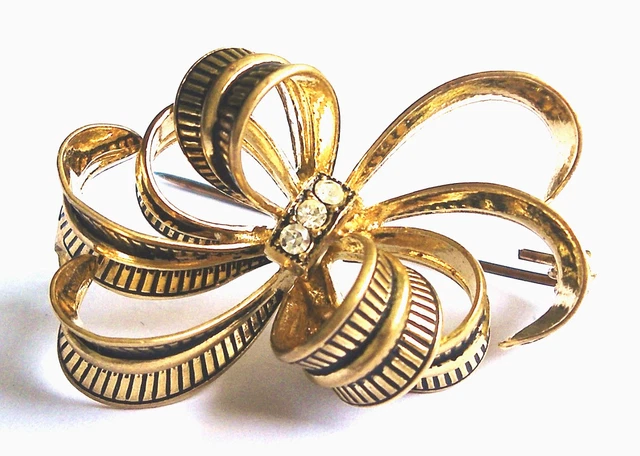 Broche Vintage Dorée Saoya - Bijou Occasion Très Bon état