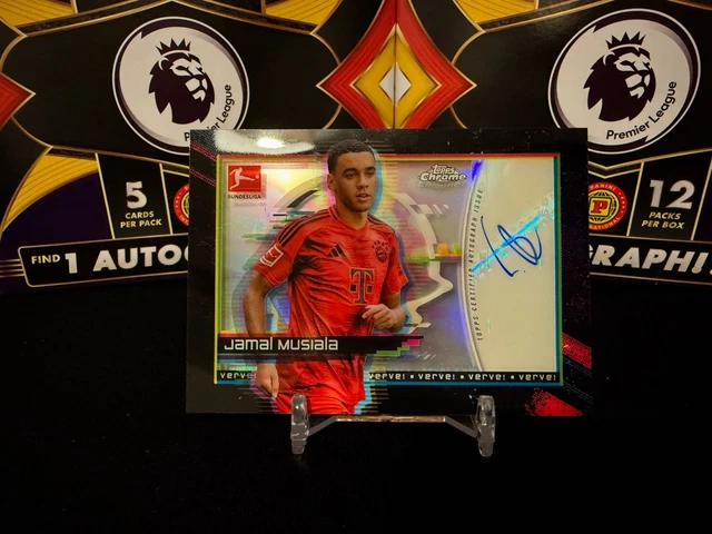 2024-25 TOPPS CHROME Bundesliga Jamal Musiala Verve Case Hit Auto SSP ...
