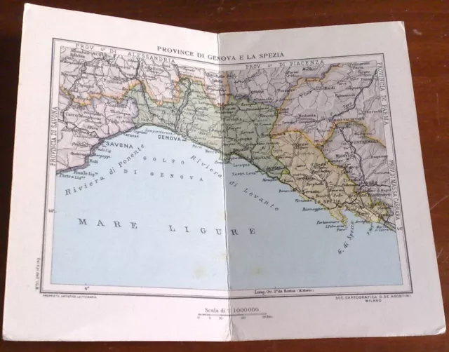 PROVINCIE DI GENOVA E LA SPEZIA  Giorgio Zoja  cartolina d'epoca