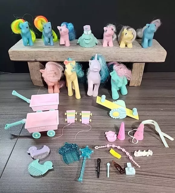 1980's My Little Pony Horse Used Vintage Hasbro Ponies G1 Lot + Accessories