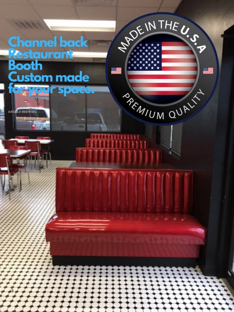 Restaurant Booth 6" channels back single & Double sided booth,Made in USA
