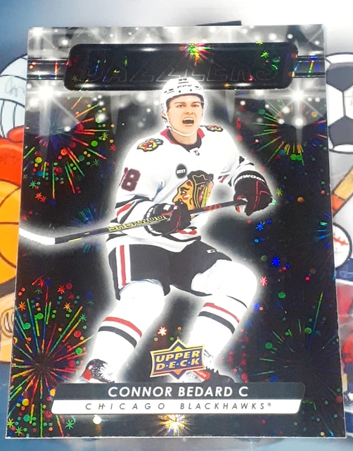 2023-24 UPPER DECK Series 2 Black Dazzlers Rookie #Dz-79 Connor Bedard