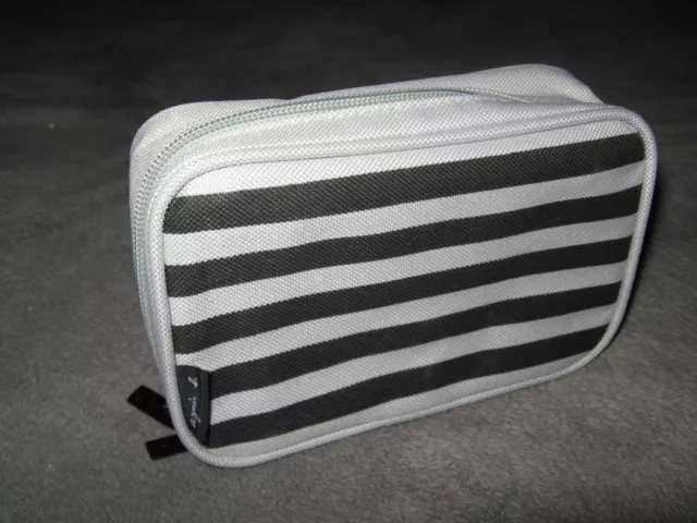 Agnes B Cathay Pacific Airlines Airplane Amenity Kit Black Gray Cosmetic Bag