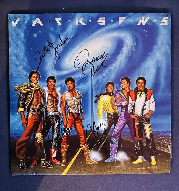 THE JACKSONS VICTORY LP Vinyl japan Signed in 2017 Autograph COA
