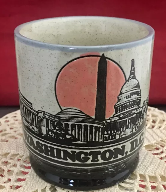 Washington D.C. Souvenir vintage stoneware coffee tea mug by Silberne