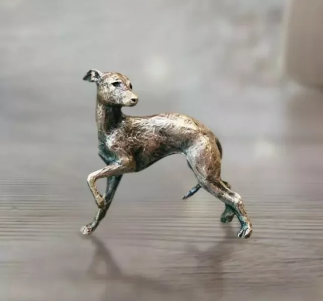 Butler & Peach Miniature Bronze Whippet Greyhound Ornament New 2060 Gift