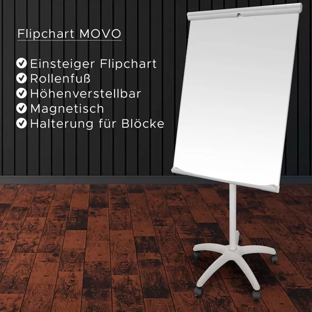 Flipchart Whiteboard Konferenztafel Standwhiteboard magnetisch Standfuß / Mobil 3