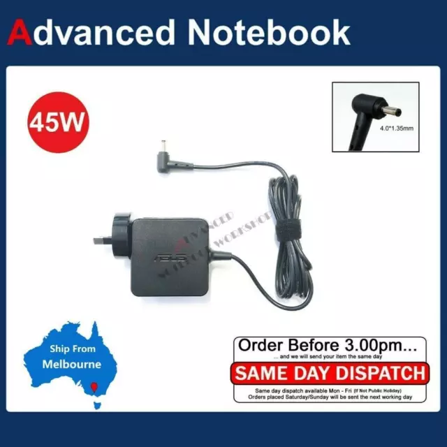 Genuine 45W Charger Power Adapter For Asus E410 E410MA Laptop