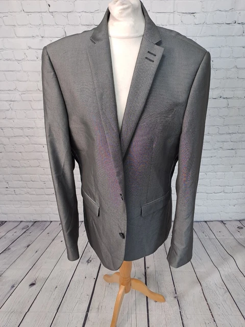 Giacca tuta slim fit grigia Next taglia 42 circonferenza petto (ED18)